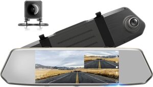 TOGUARD Backup Camera- 7inch Mirror Dash Cam