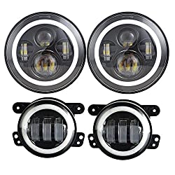 LX-LIGHT Dot Approved 7 Inch Jeep LED Headlights