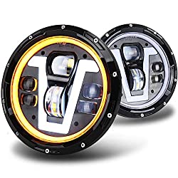 OVOTOR Easy Installation 7 inch LED Jeep Headlights