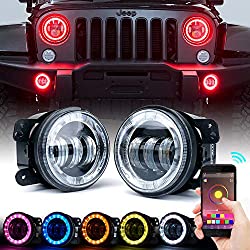 Xprite Bluetooth Controlled 4 inch LED Fog Lights