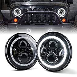 Xprite High Quality Lumens 7 Inch LED Halo Headlights